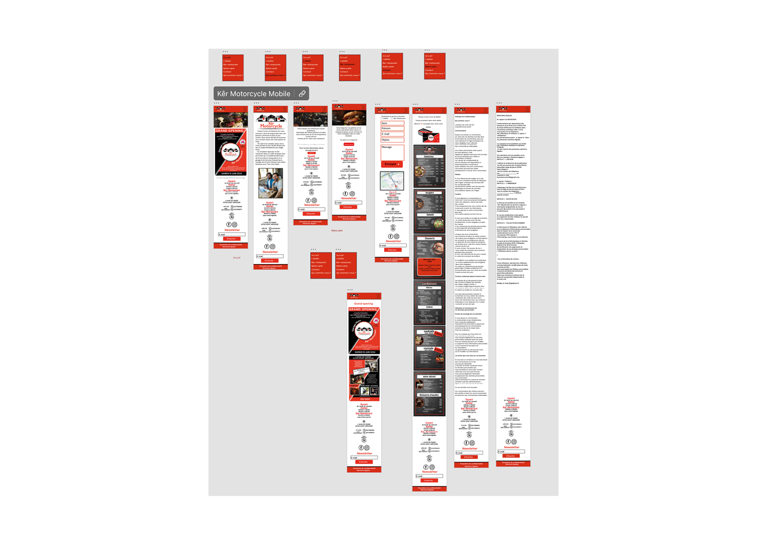 Maquette de site adobe XD